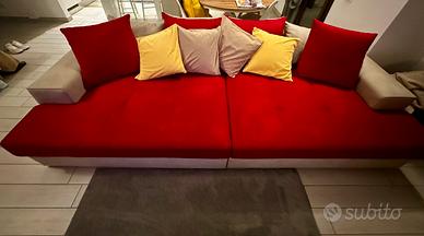 Divano  rosso Ricci Casa 4/5 posti