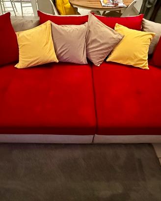 Divano  rosso Ricci Casa 4/5 posti