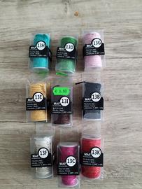 Set da 9 scatole di filo di lino 