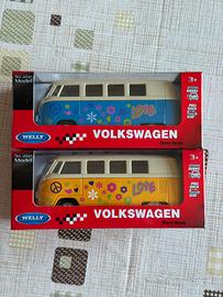 Modellini Welly Volkswagen Van T1 Hippie Anni 60