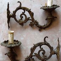 Grandi lampade antiche da palazzo, in bronzo