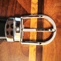 Mont Blank Cintura Reversibile Horseshoe in pelle