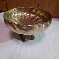 Vassoio in ottone grande 32 cm con alzatina 