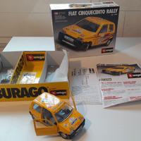 Modellino fiat 500 rally Bburago scala 1:24