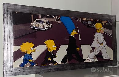 Quadro The Simpson Abbey Road