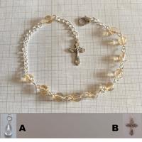 100 Bracciali-Caviglie mezzocristallo 6mm