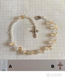 100 Bracciali-Caviglie mezzocristallo 6mm