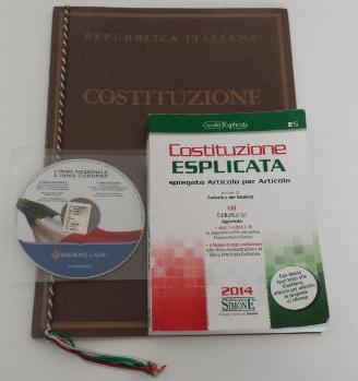 Costituzione italiana esplicata + copia + cd