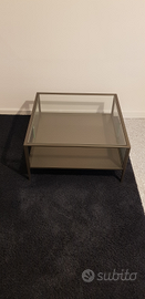 Tavolino salotto contenitore vetro