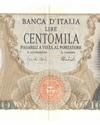 100000 Lire Manzoni Banca d'Italia 06/02/1974 RARA