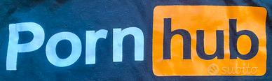 T-shirt nera Pornhub taglia L uomo Roly