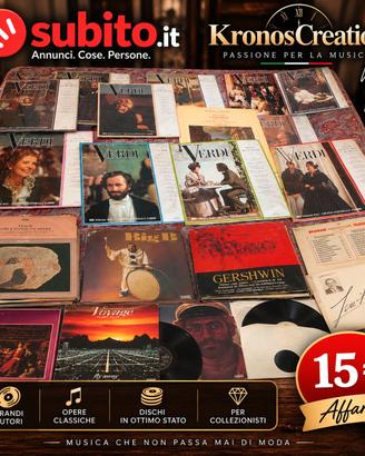 Lotto dischi vinile vintage, verdi e altri