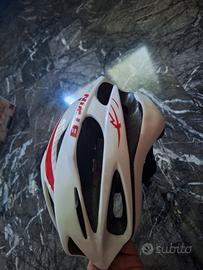 casco btwin Racing bianco per bici da corsa