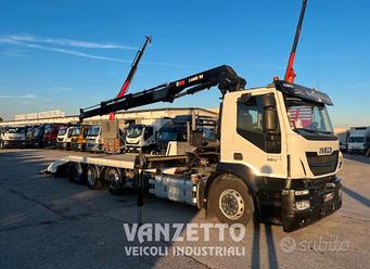 IVECO 320S36 CARRELLONE/PIANALE +GRU HIAB 188E2 4 