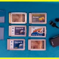 LAN PC CARD LOTTO 6 VARIE + ACCESSORI