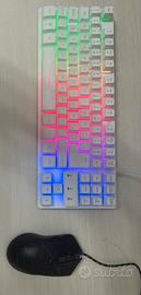 Tastiera + Mouse Gaming Trust RGB – Bianco