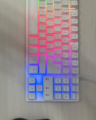 Tastiera + Mouse Gaming Trust RGB – Bianco