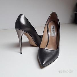 GIANNI MARRA decollete in pelle grigie n. 38/37