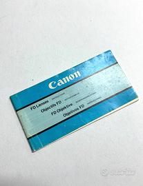 CANON FD Libretto Obiettivi Vintage '80