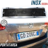 Portatarga Posteriore Cromato per Kia Acciaio Inox