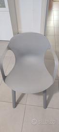 4 sedie moderne in plastica rigida