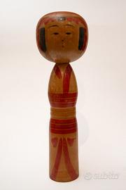 Kokeshi giapponese firmata Niiyama Hisashi -Shōwa