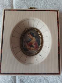 Quadretto arte votiva cornice in bachelite