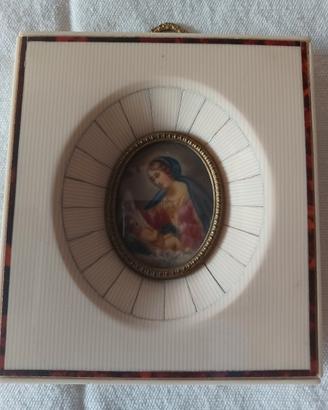Quadretto arte votiva cornice in bachelite