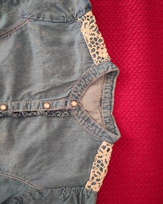 Camicetta in jeans età 8/10