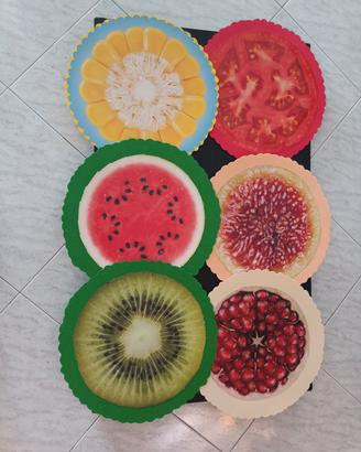 Tovagliette con fotografia frutta e verdura 