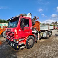 SCANIA 93H 280 RIBALTABILE + GRU 6x2