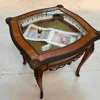 Tavolino Vetrinetta Vintage Stile Chippendale 1940