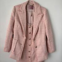Tailleur GUESS in tweed rosa (Giacca + Abito) – XS
