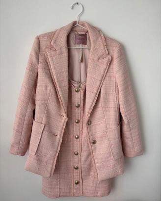 Tailleur GUESS in tweed rosa (Giacca + Abito) – XS