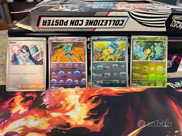 4 carte Pokémon luce nera: 1 pokeball + 1 master
