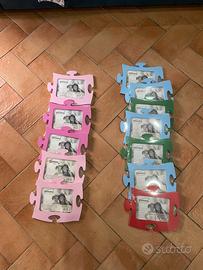 Cornice forma puzzle bambini tanti colori