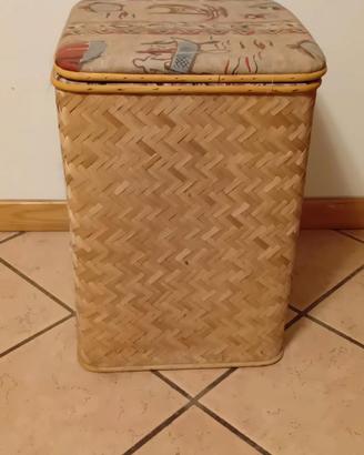 cestone in vimini con cuscino Pierluigi Enzo 