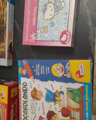 giochi in scatola e puzzle