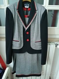 Tailleur vestito 48 smanicato,giacca corta, tg 50