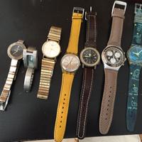 8 OROLOGI da polso, 1 da taschino e 1 da parete
