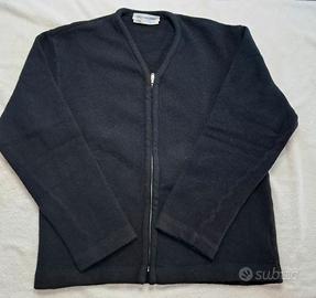 Cardigan zip lana nera Comme des Garcons