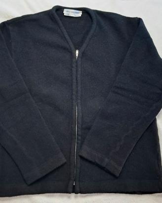 Cardigan zip lana nera Comme des Garcons