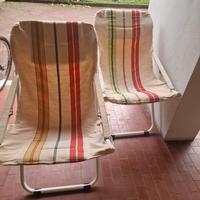 2 sdraio da giardino in tela adatte anche per il m