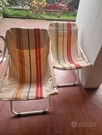 2 sdraio da giardino in tela adatte anche per il m