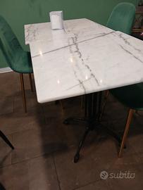 Tavoli piano in marmo venato 