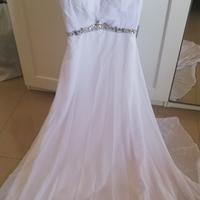 Abito sposa NUOVO bianco strass matrimonio nozze