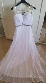 Abito sposa NUOVO bianco strass matrimonio nozze