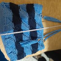 borsa a spalla  blu e azzurro 