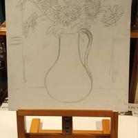 Cavalletto disegno da tavolo valigetta colori olio