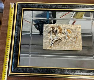 Quadro specchio in argento